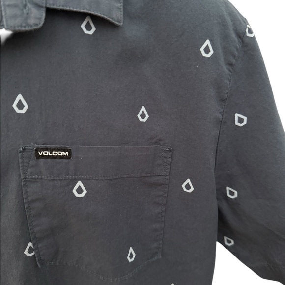 VOLCOM Stone Surf Skate Collared Short Sleeve Shirt Men L Large - Picture 2 of 6